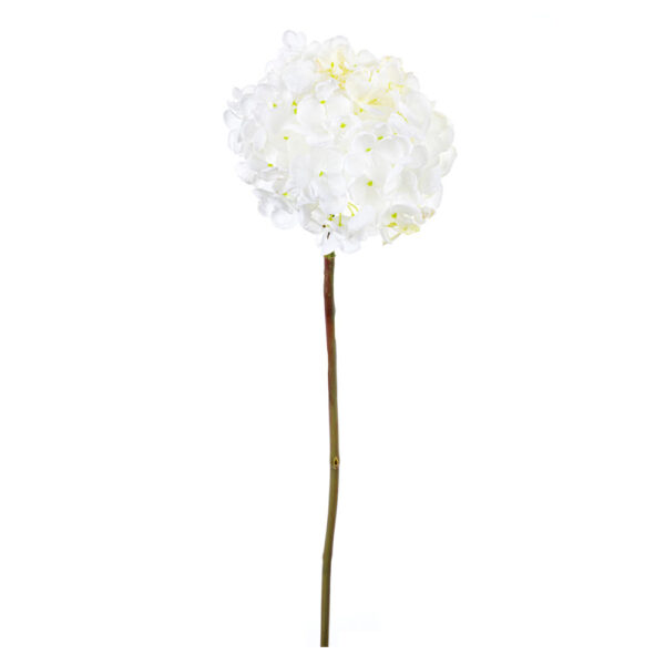 Τεχνητό Φυτό Ορτανσία Μονόκλωνη Λευκό 55 εκ