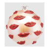 Χριστουγεννιάτικη Διακοσμητική Μπάλα Γυάλινη Με Χείλια-Φιλί D8 cm