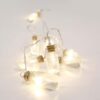 Χριστουγεννιάτικα Διακοσμητικά Φωτάκια Μπουκαλάκια Με Άμμο - 10 Led Μπαταρίας Θερμό Λευκό Φως