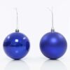 Χριστουγεννιάτικη Διακοσμητική Μπάλα Πλαστική Σετ 6 Τεμαχίων D8 cm Μπλε