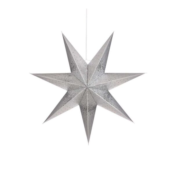 Χριστουγεννιάτικο Διακοσμητικό Αστέρι Κρεμαστό H18xD60 cm Ασημί