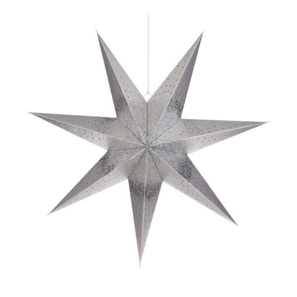 Χριστουγεννιάτικο Διακοσμητικό Αστέρι Κρεμαστό H23xD75 cm Ασημί