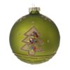 Χριστουγεννιάτικη Διακοσμητική Μπάλα Γυάλινη Με Χρυσό Δέντρο D10 cm