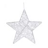 Χριστουγεννιάτικο Διακοσμητικό Αστέρι Κρεμαστό H20 cm Λευκό
