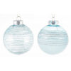 Χριστουγεννιάτικη Διακοσμητική Μπάλα Διαφανή Σαγρέ Σετ 6 Τεμαχίων D8 cm Γαλάζιο