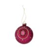 Χριστουγεννιάτικη Διακοσμητική Μπάλα Γυάλινη D8 cm Ροζ