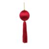 Χριστουγεννιάτικη Διακοσμητική Μπάλα Με Φούντα H7xL7xD25 cm Κόκκινη