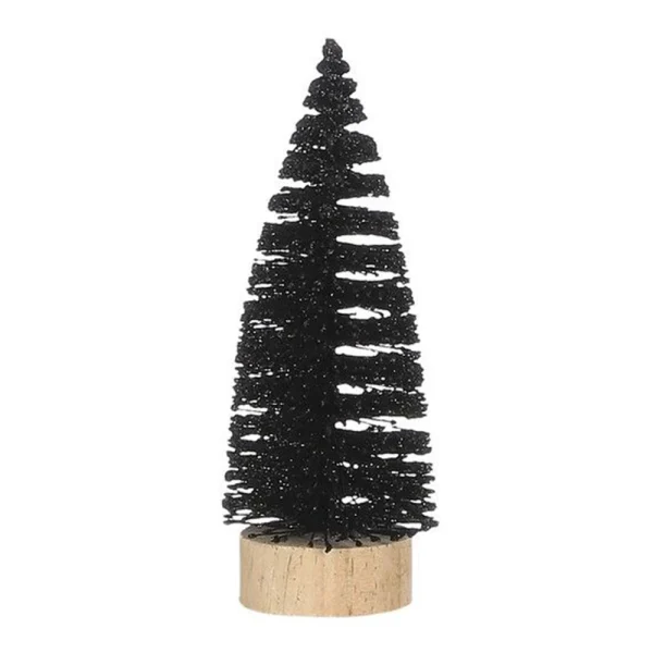 Χριστουγεννιάτικο Διακοσμητικό Επιτραπέζιο Δέντρο Ύψος 15 cm (PE) Διάμετρος 6 cm Μαύρο