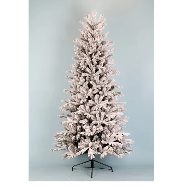 Χιονισμένο Χριστουγεννιάτικο Δέντρο VORAS Λευκό H240x122 cm με 2036 Άκρες (pe και pvc) - 20-90-546