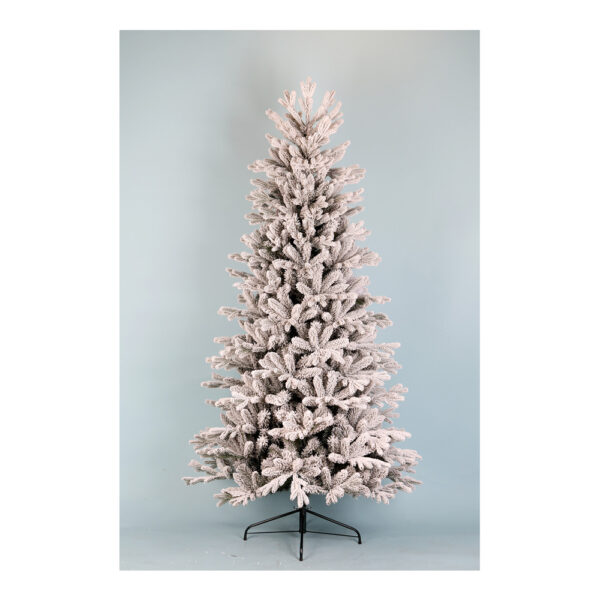 Χιονισμένο Χριστουγεννιάτικο Δέντρο VORAS Λευκό H210x109 cm με 1584 Άκρες (pe και pvc) - 20-90-545