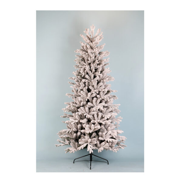 Χιονισμένο Χριστουγεννιάτικο Δέντρο VORAS Λευκό H180x102 cm με 1244 Άκρες (pe και pvc) - 20-99-772