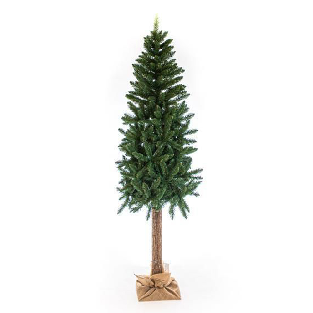 Χριστουγεννιάτικο Δέντρο Βουδαπέστη Πράσινο με Ξύλινο Κορμό και Βάση H180xD70 cm με 372 Άκρες - 600-30533