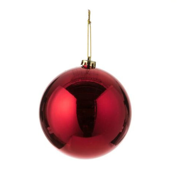 Χριστουγεννιάτικη Διακοσμητική Άθραυστη Μπάλα D15 cm Κόκκινη