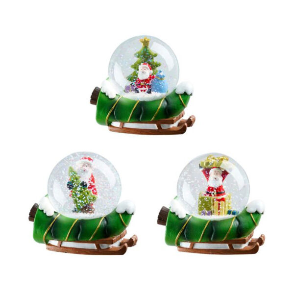 Χριστουγεννιάτικες Διακοσμητικές Νερόμπαλες Η6 cm Πράσινες