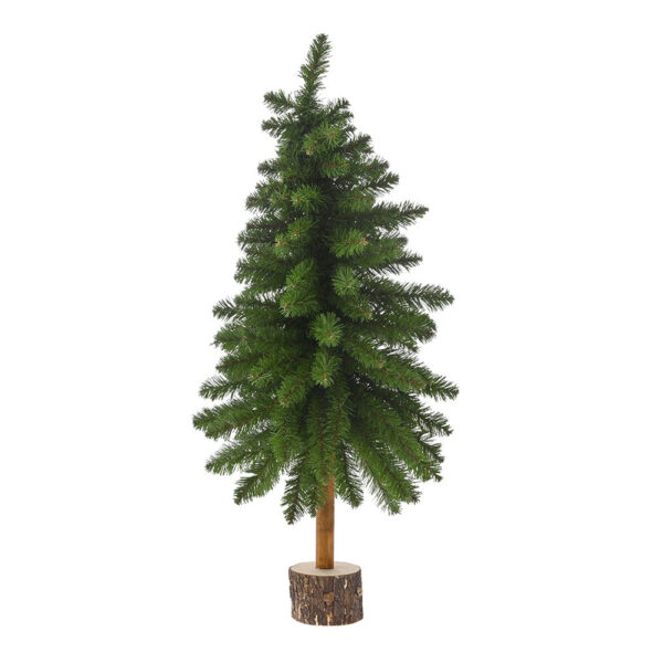 Χριστουγεννιάτικο Διακοσμητικό Δεντράκι Πράσινο σε Ξύλινο Κορμό H80 cm - 73092