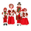 Χριστουγεννιάτικη Διακοσμητική Οικογένεια Χορωδία Με 4 Στοιχεία 85 cm Με Κόκκινα Ρούχα