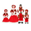 Χριστουγεννιάτικη Διακοσμητική Οικογένεια Χορωδία Με 4 Στοιχεία 46 cm Με Κόκκινα Ρούχα