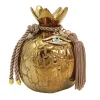 Χριστουγεννιάτικο Διακοσμητικό Στολισμένο Ρόδι Κεραμικό Ανάγλυφο D11xH13 cm Χρυσό - 15-00-14297-1