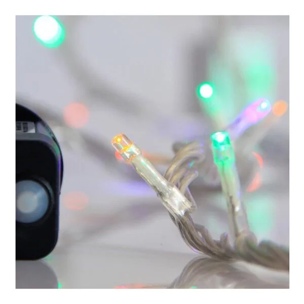Λαμπάκια Βροχή 144 Led με Επέκταση και 8 Προγράμματα L3xH0,60m Διάφανο Καλώδιο Πολύχρωμο Φως Εξωτερικού Χώρου IP44 31V 6W
