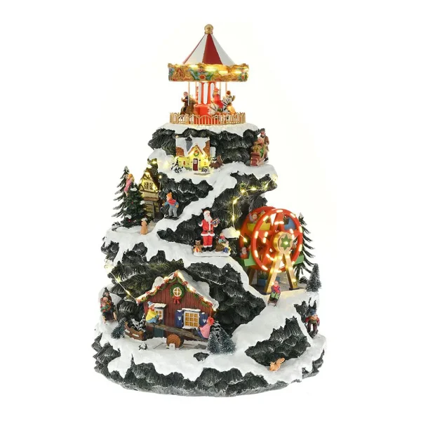 Χριστουγεννιάτικο Διακοσμητικό Σκηνικό Δέντρου με Φως Κίνηση και Μουσική 35x35x51 cm Ρεύματος - 78540