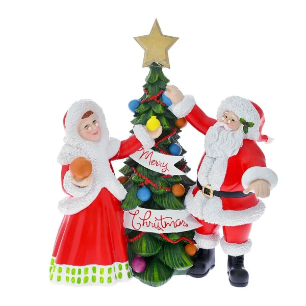 Χριστουγεννιάτικο Διακοσμητικό Δέντρο Με Mr. & Mrs. Santa 27X16X30 cm - 82143