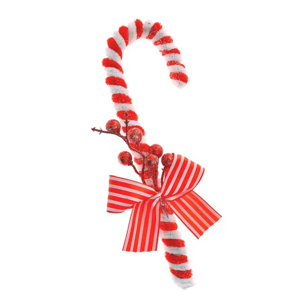 Χριστουγεννιάτικο Διακοσμητικό Μπαστούνι Κόκκινο/Λευκό 30 cm - 82383