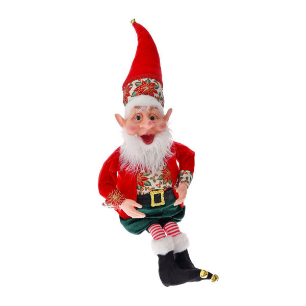 Χριστουγεννιάτικο Διακοσμητικό Ξωτικό Elf 90 cm Κόκκινο/Πράσινο - 82849