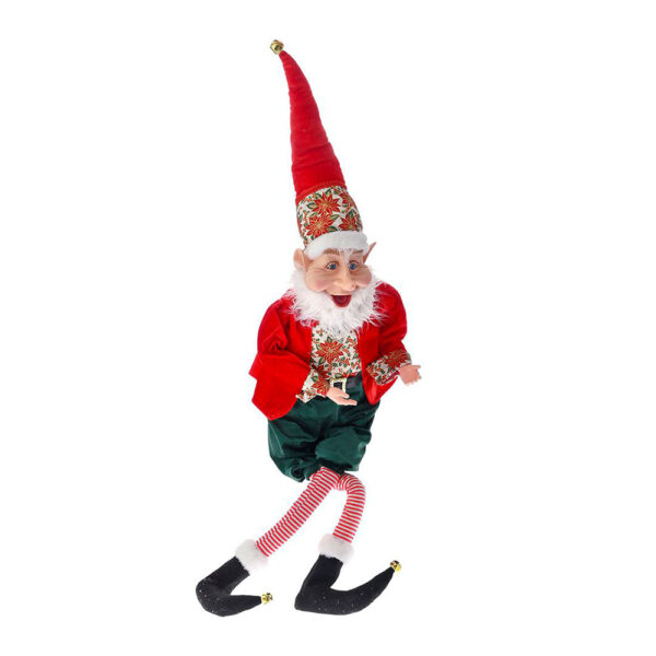 Χριστουγεννιάτικο Διακοσμητικό Ξωτικό Elf 120 cm Κόκκινο/Πράσινο - 82850