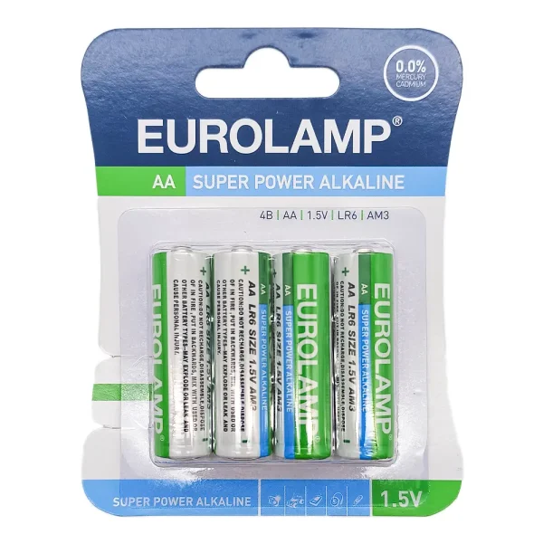 Eurolamp Super Power Αλκαλικές Μπαταρίες Λιθίου 2A 1.5V LR6 Σετ 4 Τεμ