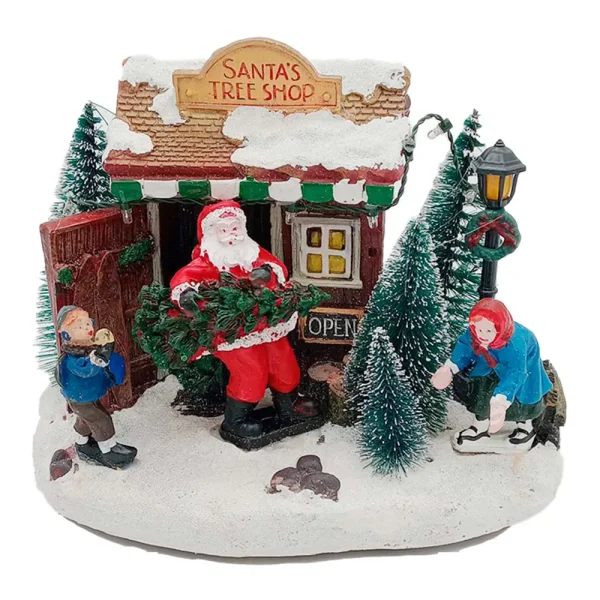 Χριστουγεννιάτικο Διακοσμητικό Άγιος Βασίλης Tree Shop - Μπαταρίας - L12xW14xH15cm