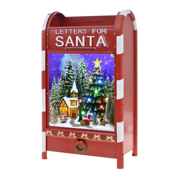 Χριστουγεννιάτικο Διακοσμητικό Γραμματοκιβώτιο με Μουσική, Κίνηση και Φως 35x21.5x62εκ