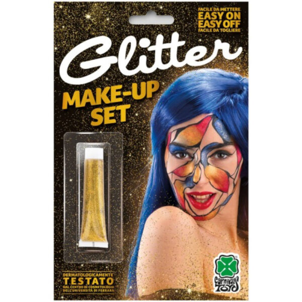 Αποκριάτικο MakeUp Glitter Χρυσό