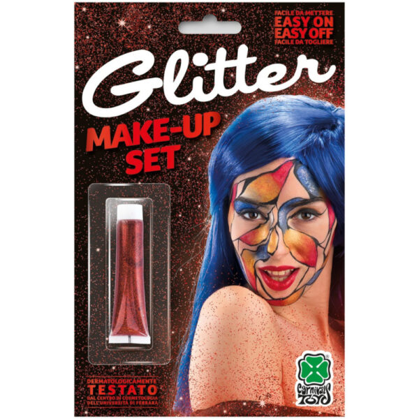 Αποκριάτικο MakeUp Glitter Κόκκινο