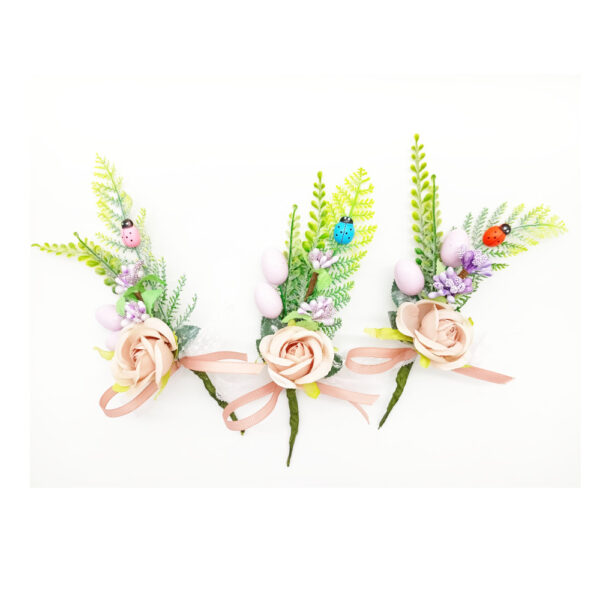 Στολισμός Κλαδάκι με Λουλούδι και Πασχαλίτσες - ΣΛΕ-044