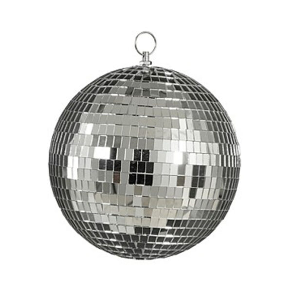 Χριστουγεννιάτικη Διακοσμητική Disco Ball Καθρέφτη Ασημί D20 cm