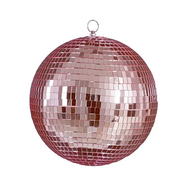 Χριστουγεννιάτικη Διακοσμητική Disco Ball Καθρεύτη Ροζ D25 cm