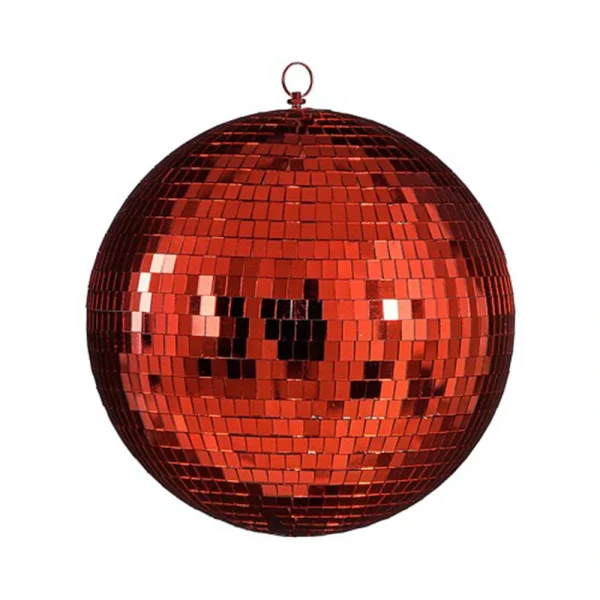 Χριστουγεννιάτικη Διακοσμητική Disco Ball Καθρεύτη Κόκκινη D30 cm