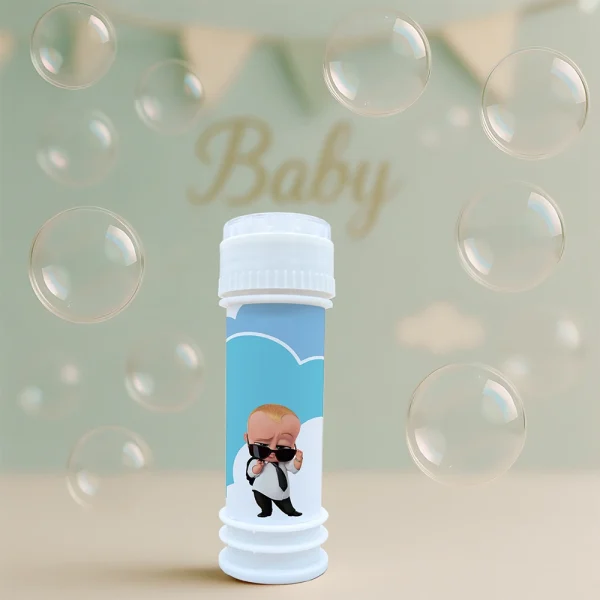 Σαπουνόφουσκες για Βάπτιση με Θέμα Baby Boss με Γυαλιά Ηλίου