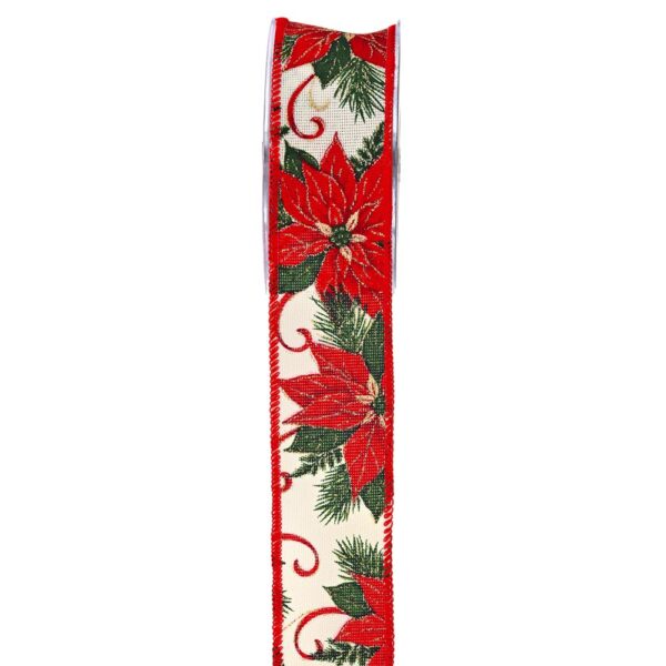 Κορδ.Clasic Poinsettia 4.3Cmx9M Κοκκινο-Πρασινο
