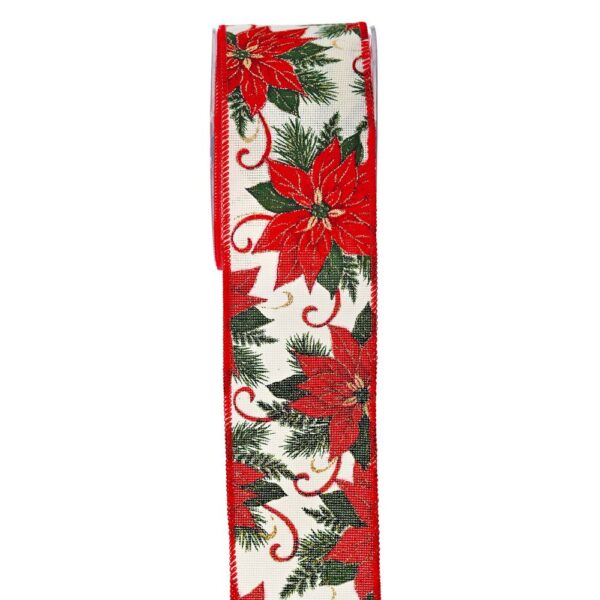 Κορδ.Clasic Poinsettia 6.7Cmx9M Κοκκινο-Πρασινο