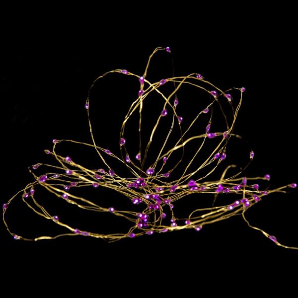100 Microled Χρυσο Ροζ 8Προγραμ 5Μετρα Εσωτ And Εξωτ Χωρου
