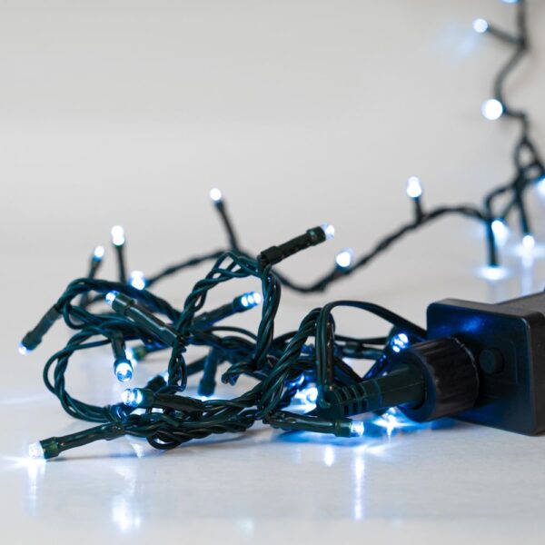 100 Led Πρασινο Παγου 8Προγραμ 5Μετρα Εσωτ And Εξωτ Χωρου  5Mm