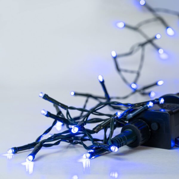100 Led Πρασινο Μπλε 8Προγραμ 5Μετρα Εσωτ And Εξωτ Χωρου 5Mm