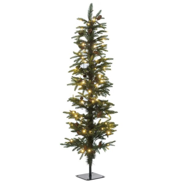 Δενδρο Pre-Lit Pencil Pine Φ40Χ120Εκ Me 100 Λευκα Λαμπακια
