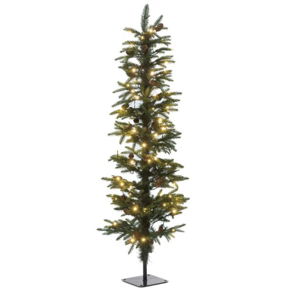 Δενδρο Pre-Lit Pencil Pine Φ45Χ150Εκ Me 140 Λευκα Λαμπακια