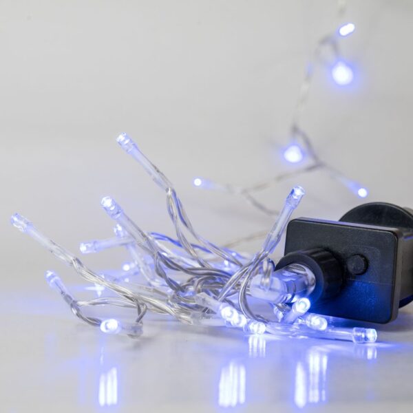 100 Led Διαφανο Μπλε 8Προγραμ 5Μετρα Εσωτ And Εξωτ Χωρου 5Mm