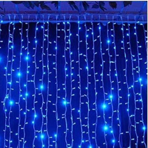 200 Led Κουρτινα Διαφανο Μπλε Επεκτεινομενη 2Χ1Μετρα Εσωτ Kai Εξωτερικου