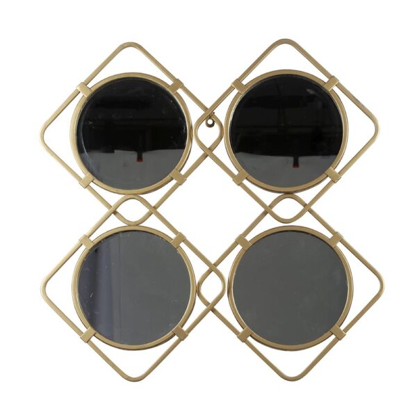 Χρυσος Μεταλλικος Καθρεφτης Four Mirrors 60X60X3Ek