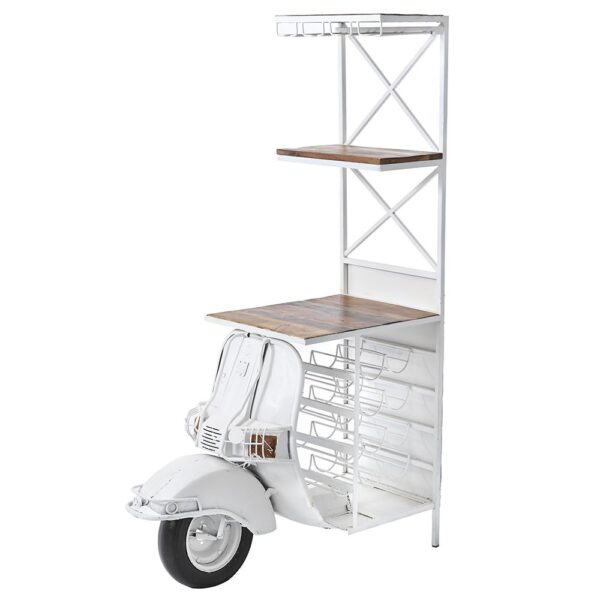 Λευκο Σιδερενιο Scooter Μπαρ 50X102X180Y  Ek