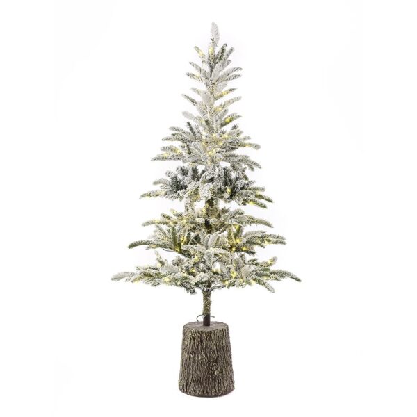 Δενδρο Pre-Lit Princess Pine 210Ek Me 200 Λευκα Led Σε Fiber Glass Resin Βαση